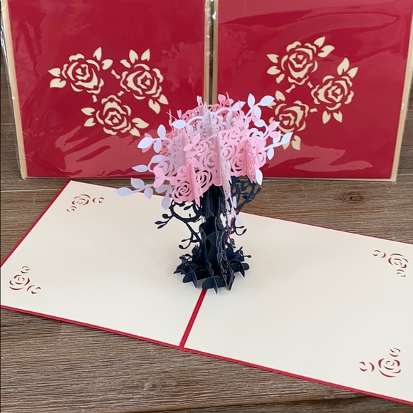NWT Pop Up Laser Cut Greeting Card keepsake flower - Picture 2 of 3